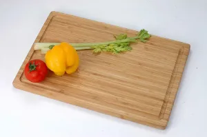 18"x12" Bamboo Cutting Board Large Wood Kitchen Butcher Carving Chopping Block