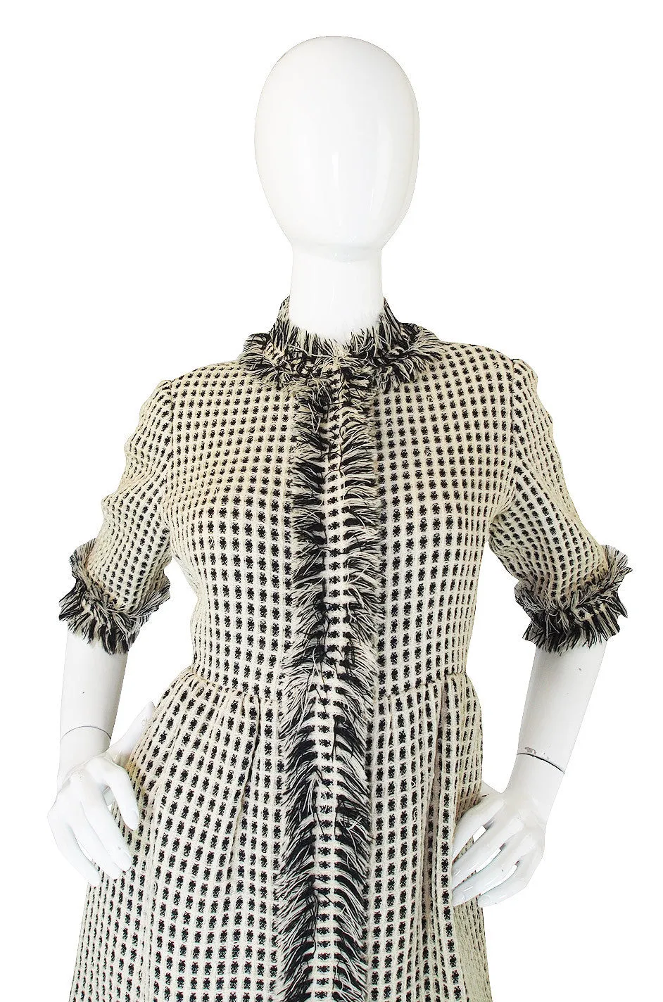 1970s Geoffrey Beene Chic Boucle Dress