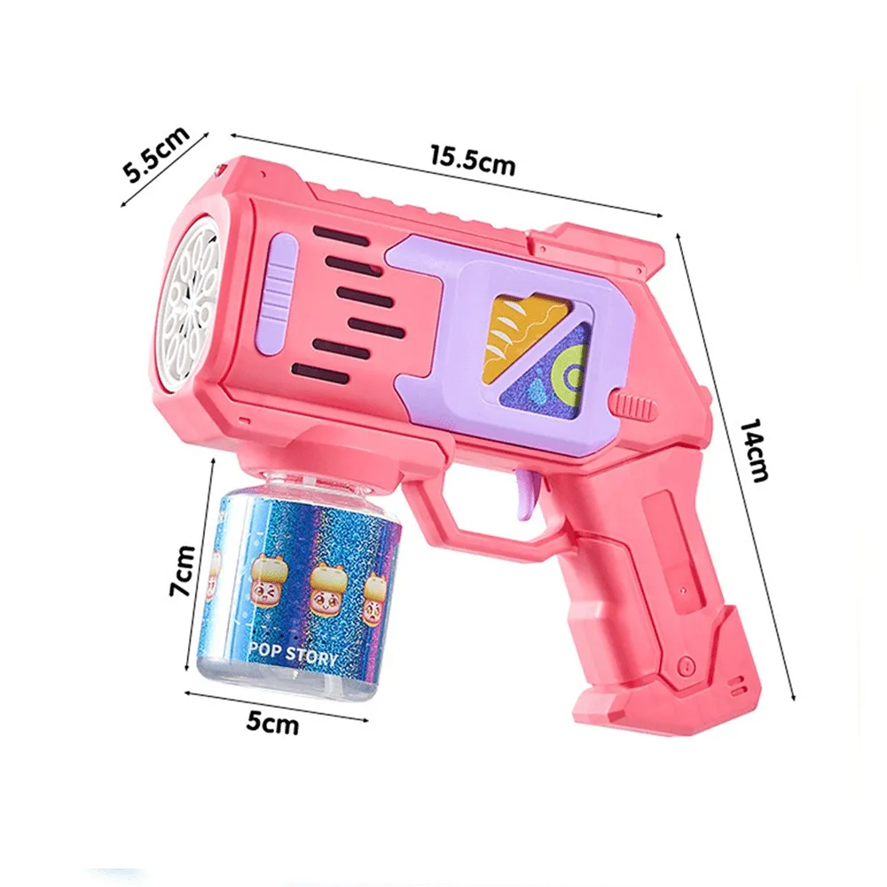 2 Pack Automatic LED Light Up Bubble Guns