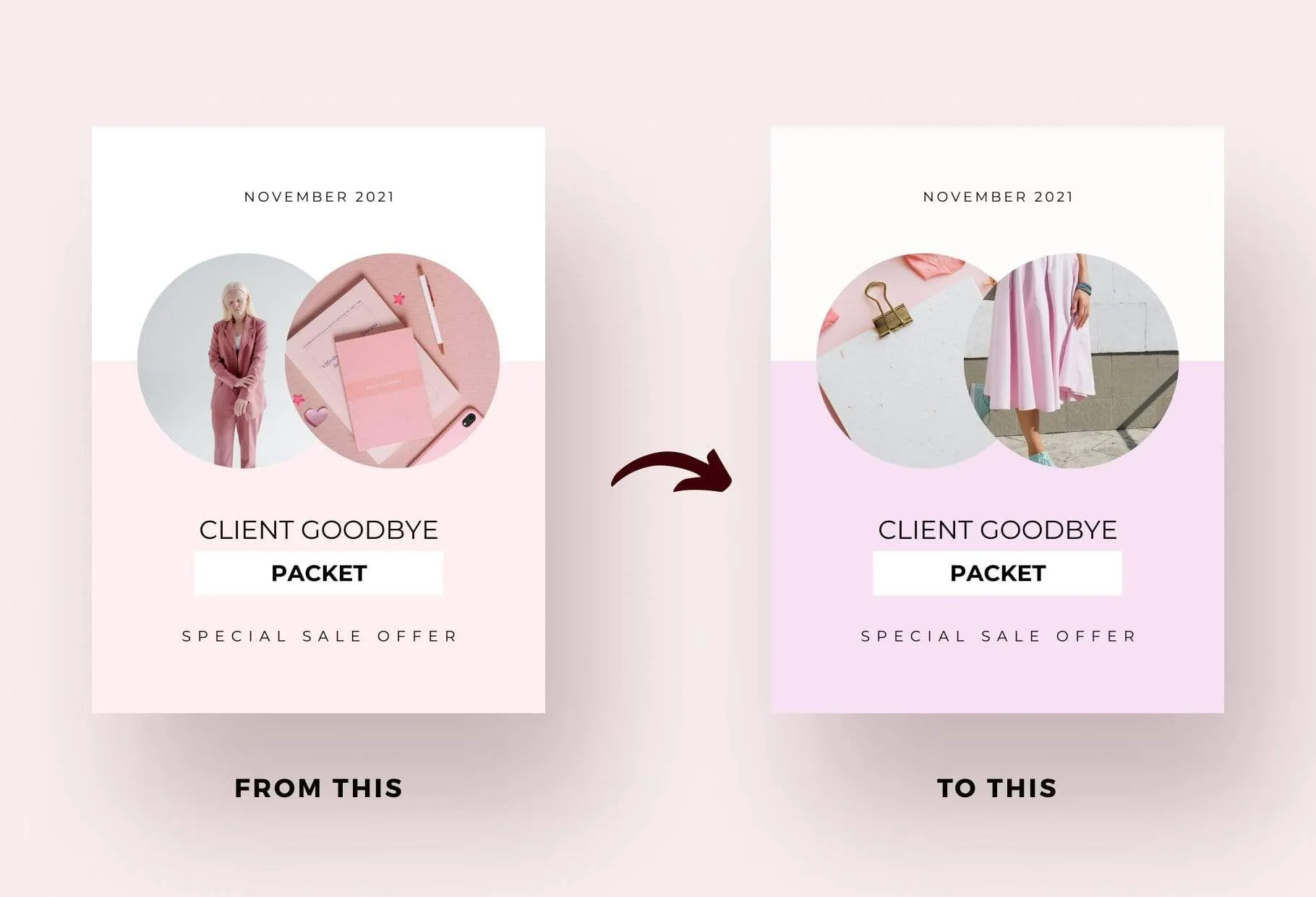21 Page Client Goodbye Packet for Coaches Editable Canva Template Chic Collection