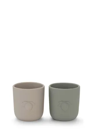 2er-Set Becher 'Lemon' Warm Grey / Whale