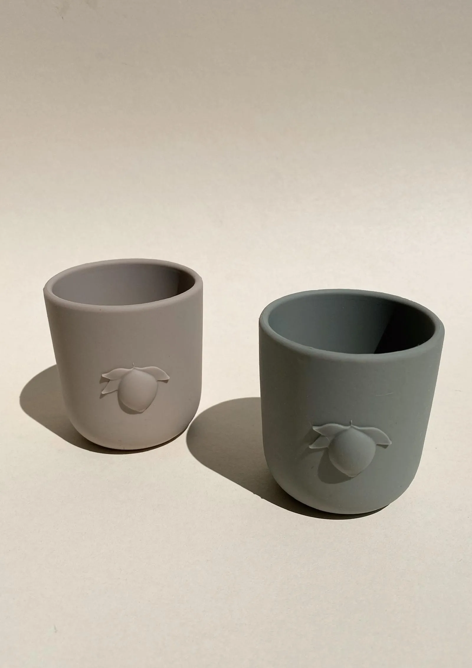 2er-Set Becher 'Lemon' Warm Grey / Whale