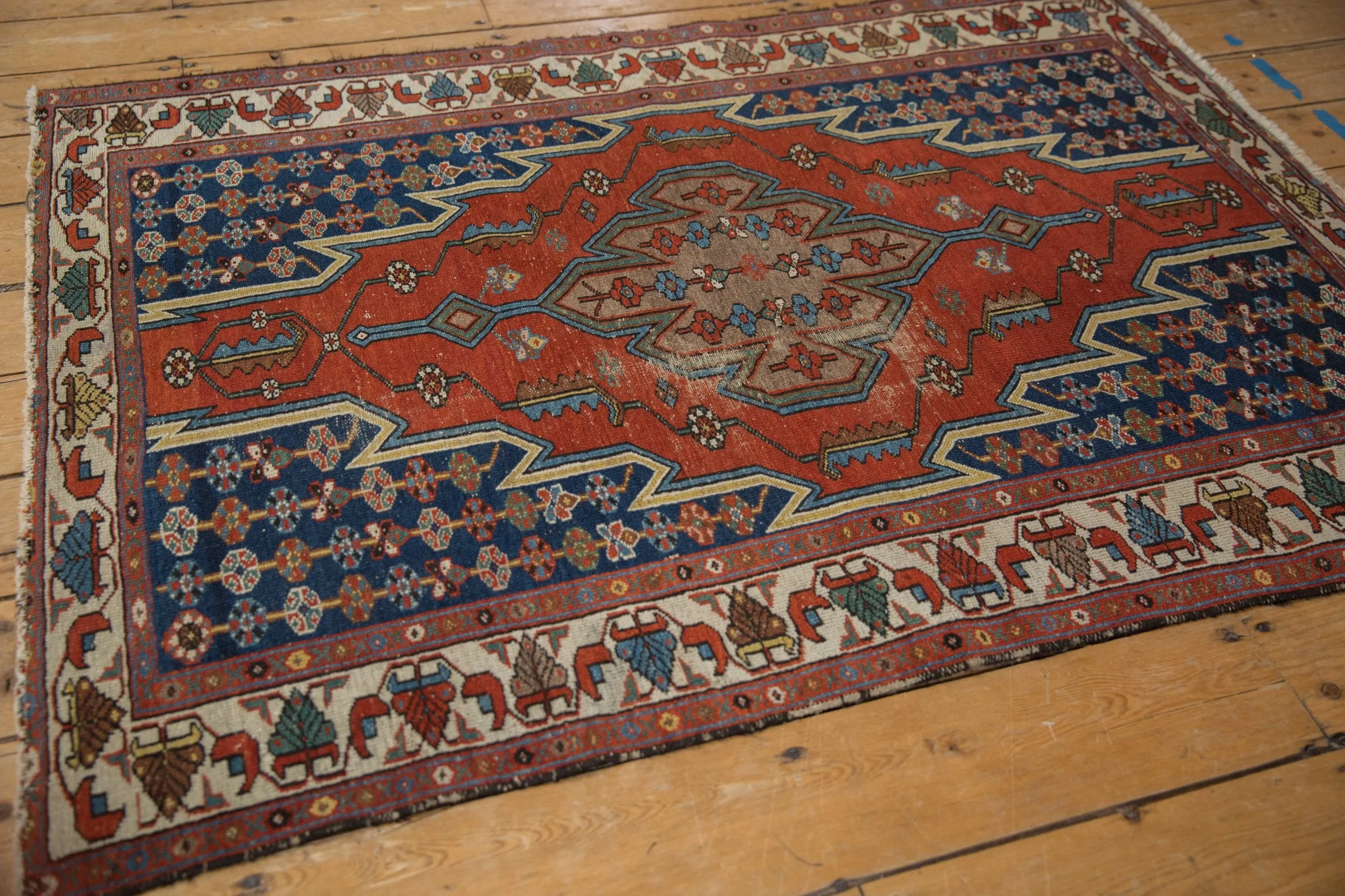 3.5x5 Vintage Fine Hamadan Rug