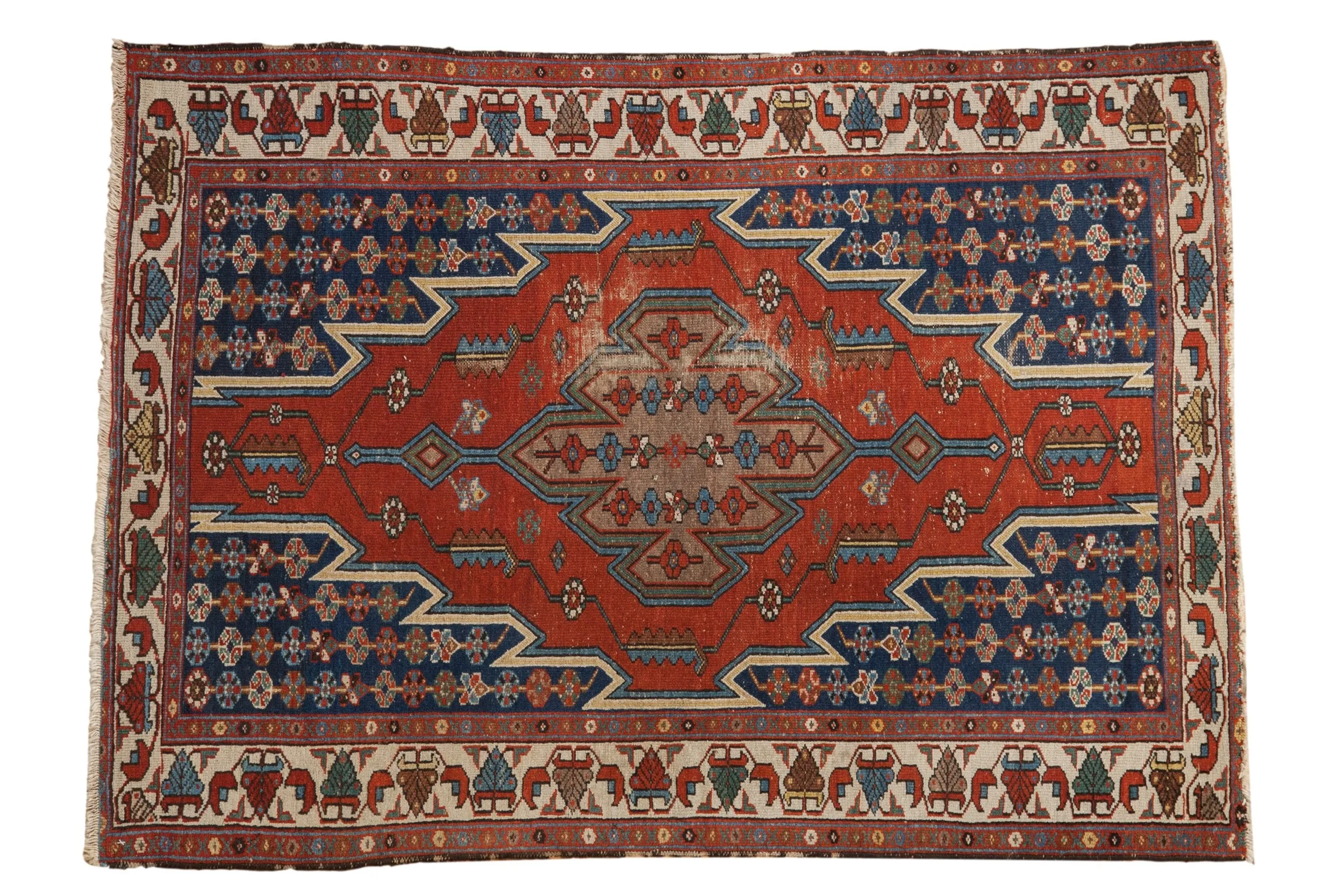 3.5x5 Vintage Fine Hamadan Rug
