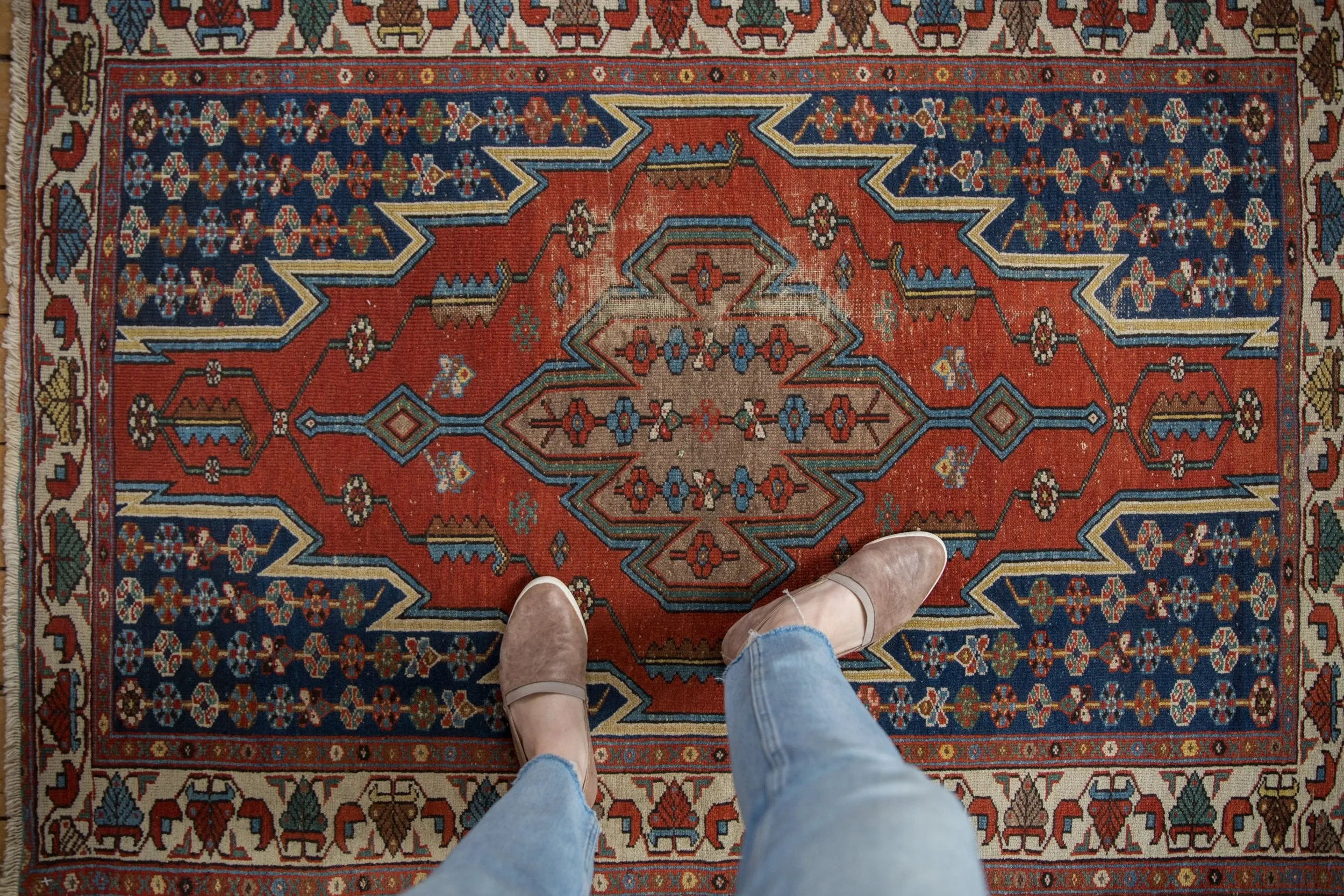 3.5x5 Vintage Fine Hamadan Rug