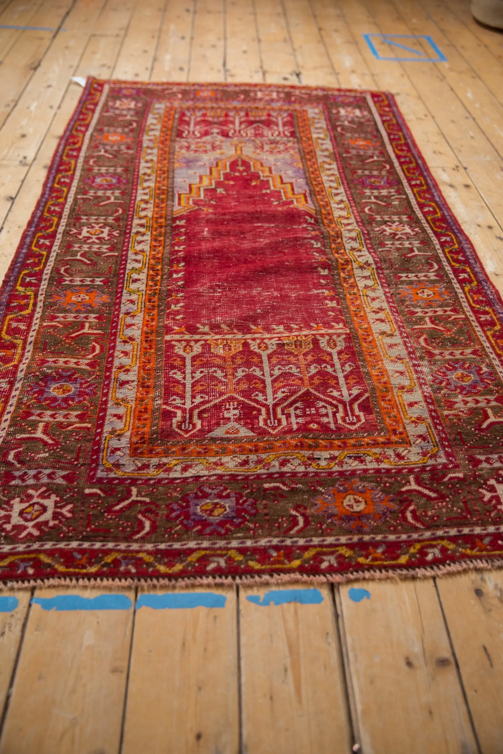 3.5x7 Vintage Ghiordes Rug Runner