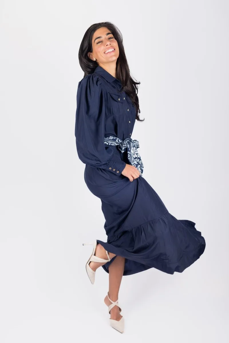 ALEX DRESS 53" (NAVY)