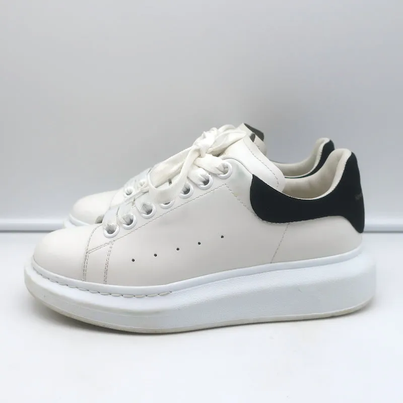 Alexander McQueen Oversized Sneakers White Leather & Black Suede Size 36