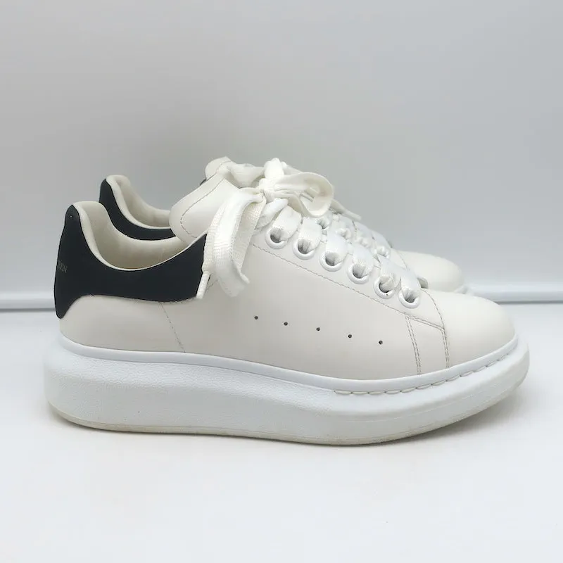 Alexander McQueen Oversized Sneakers White Leather & Black Suede Size 36