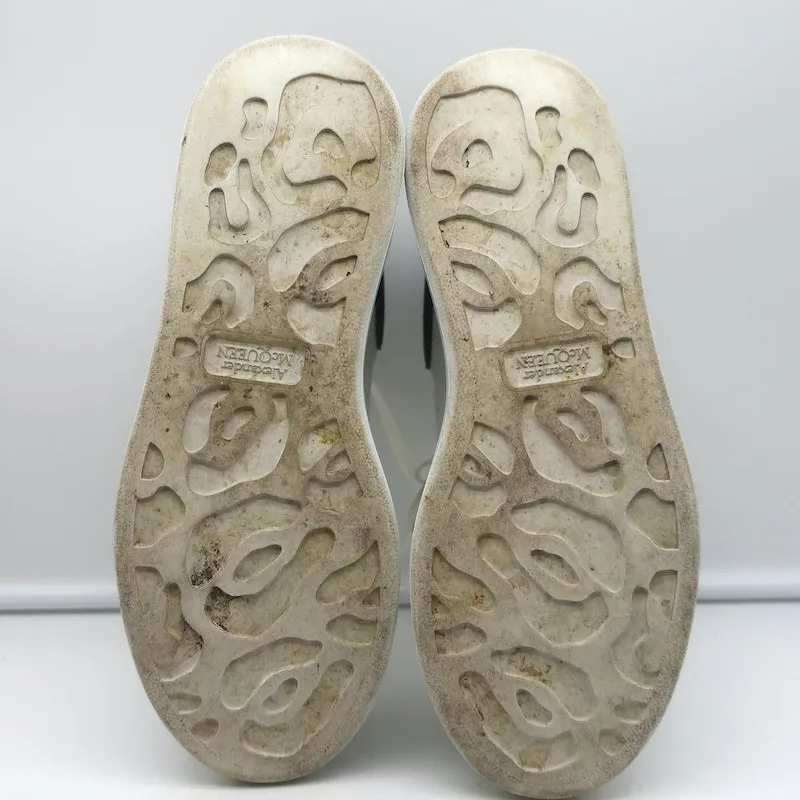 Alexander McQueen Oversized Sneakers White Leather & Black Suede Size 36