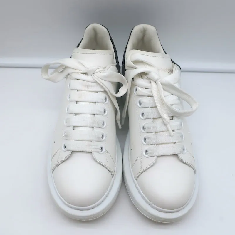 Alexander McQueen Oversized Sneakers White Leather & Black Suede Size 36
