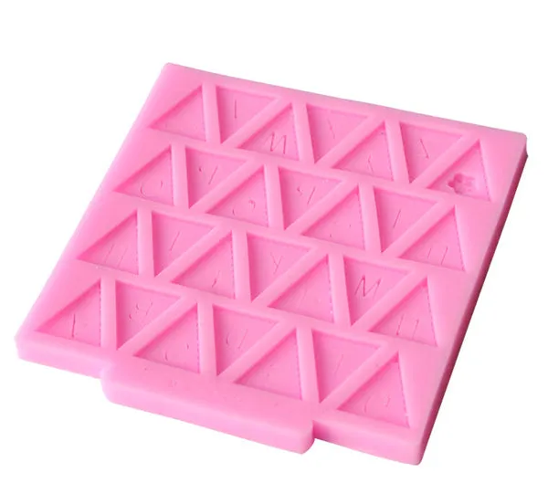 Alphabet Bunting Flags Silicone Silicon Mold Food Grade for Cake Making D114