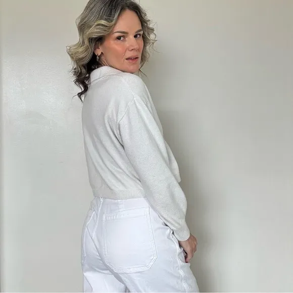 &amp; OTHER STORIES Relaxed Collared V-Neck Sweater