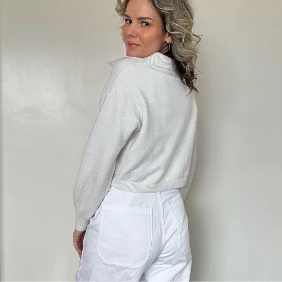 &amp; OTHER STORIES Relaxed Collared V-Neck Sweater