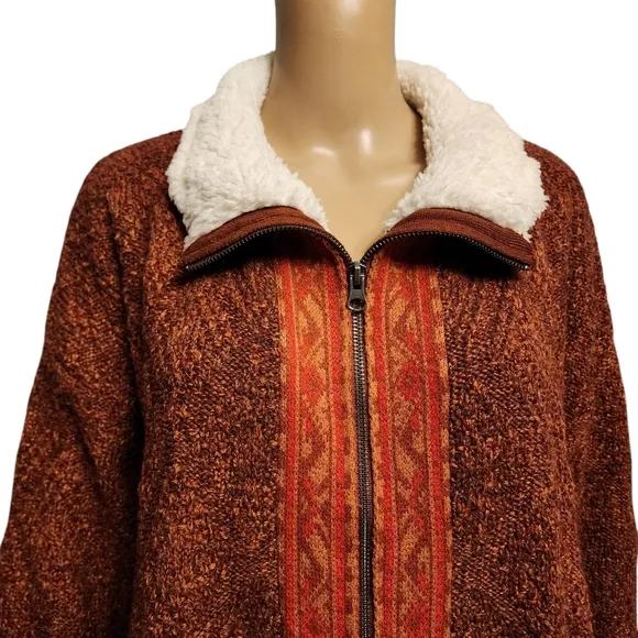 APRES Zip-up Cardigan Sweater Or Jacket L