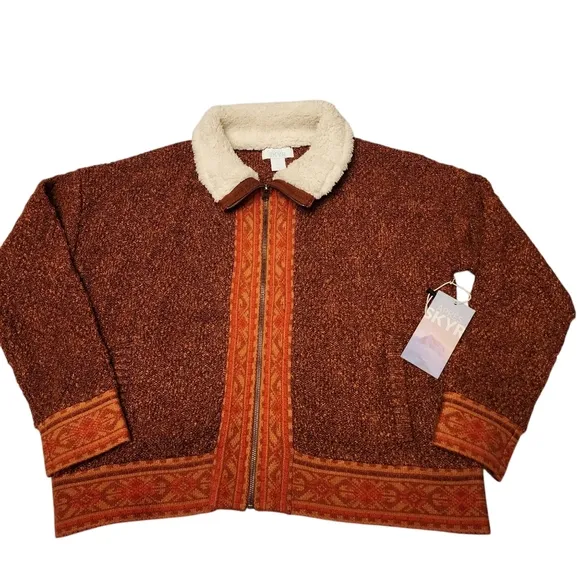 APRES Zip-up Cardigan Sweater Or Jacket L