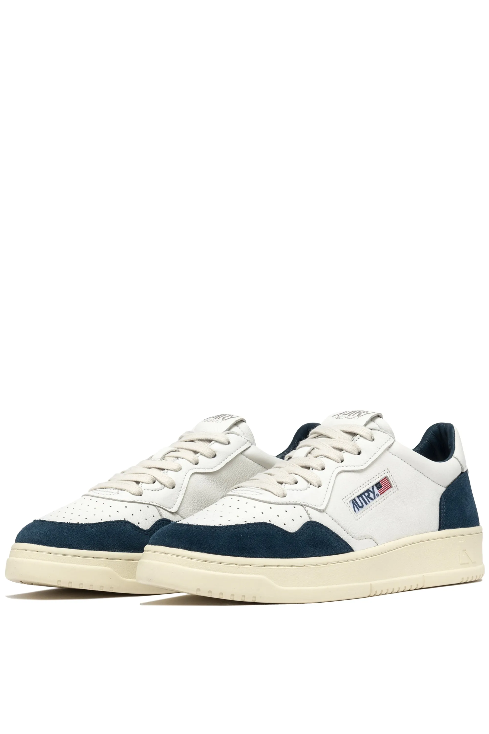 Autry Sneakers Medalist Low Man Goat Suede Blu Uomo