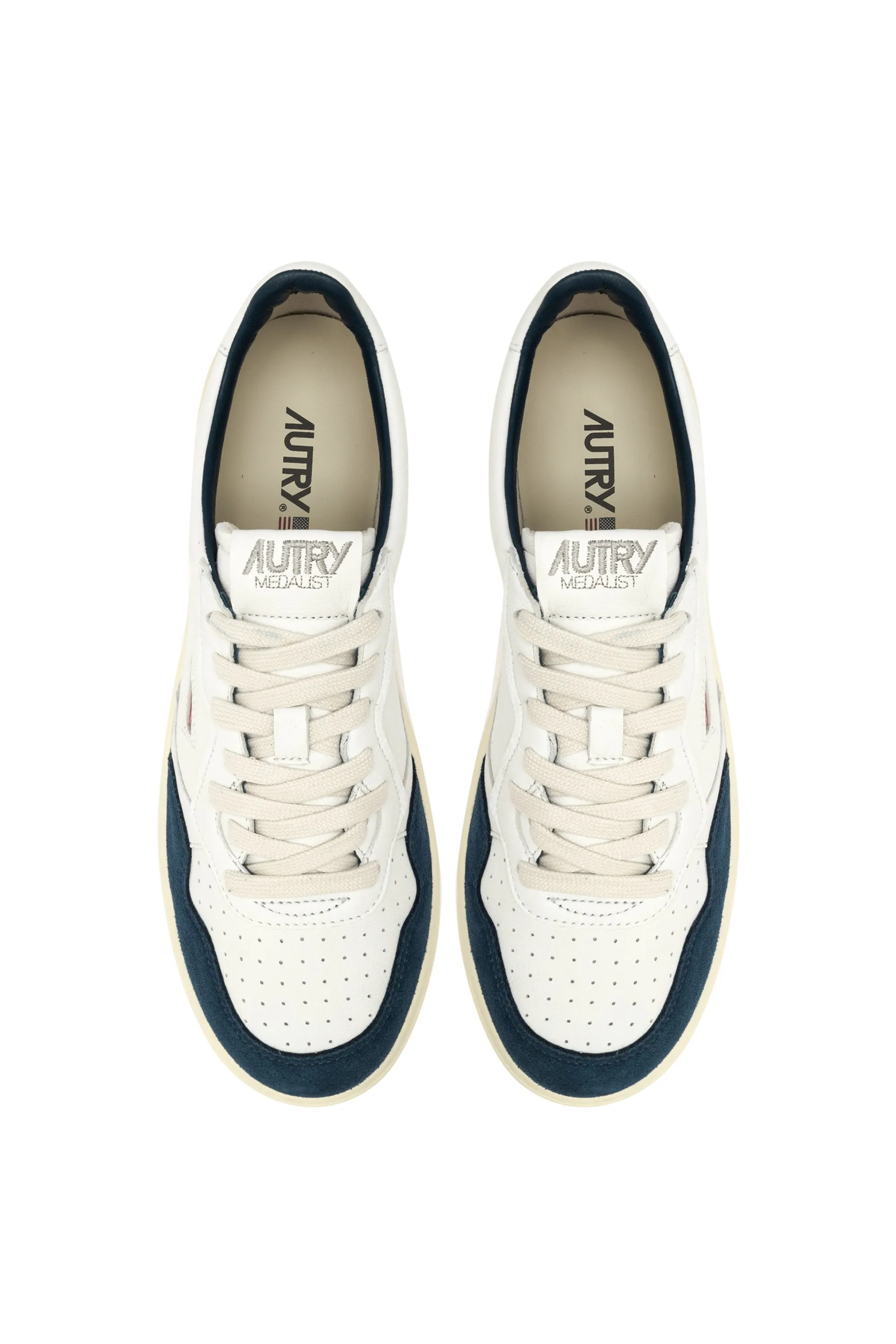 Autry Sneakers Medalist Low Man Goat Suede Blu Uomo