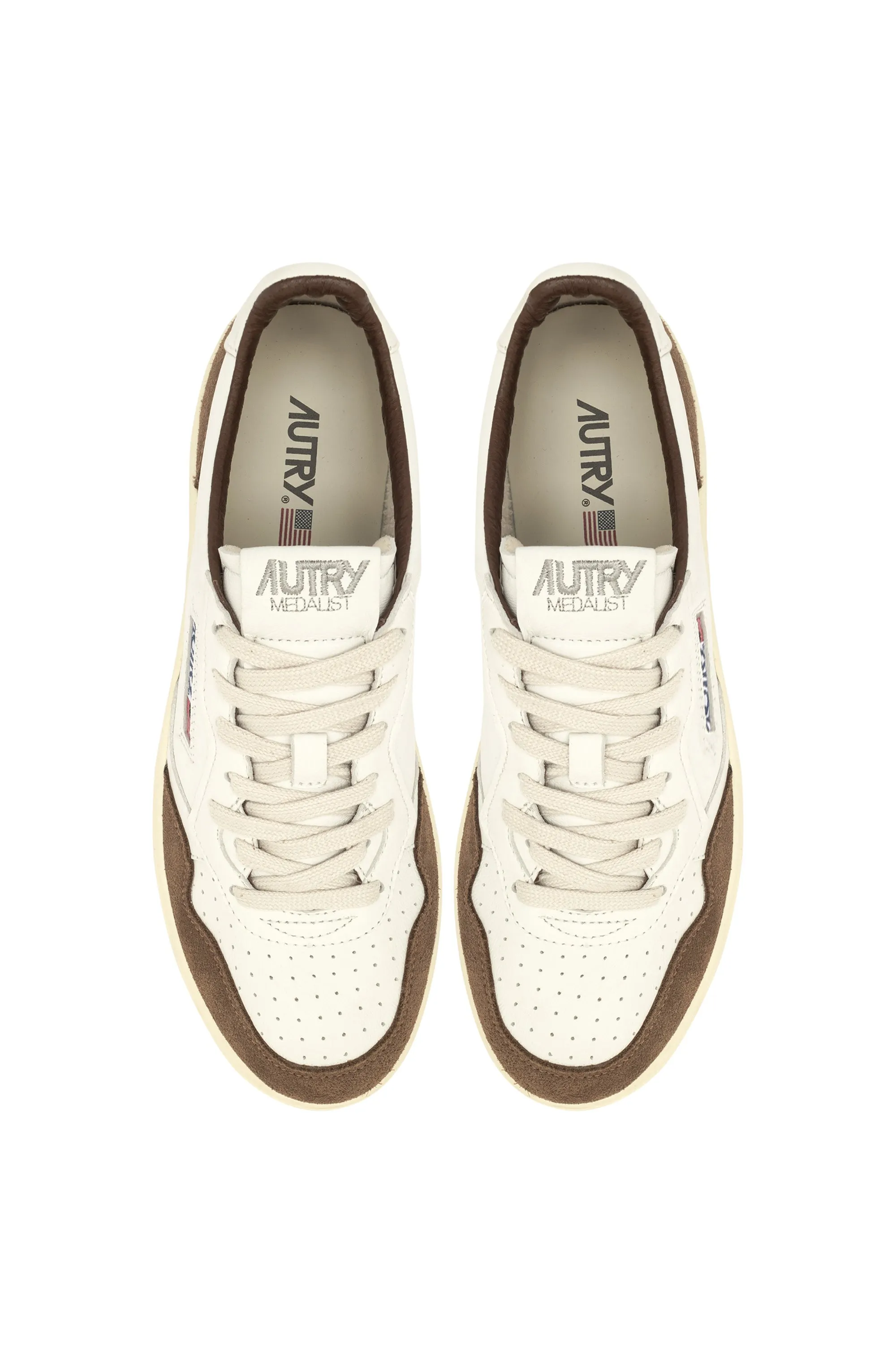 Autry Sneakers Medalist Low Man Goat Suede Marrone Uomo