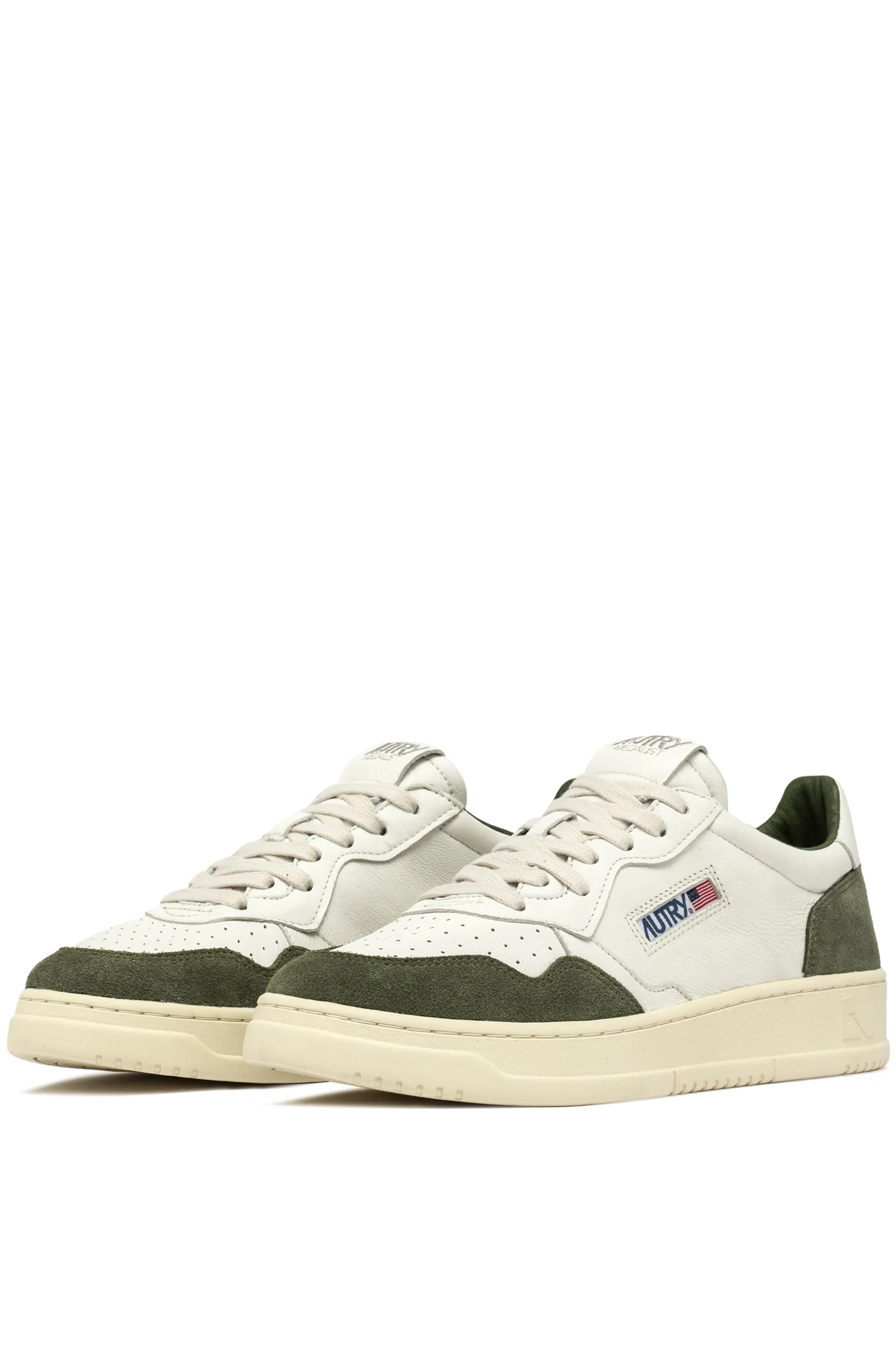 Autry Sneakers Medalist Low Man Goat Suede Verde Uomo