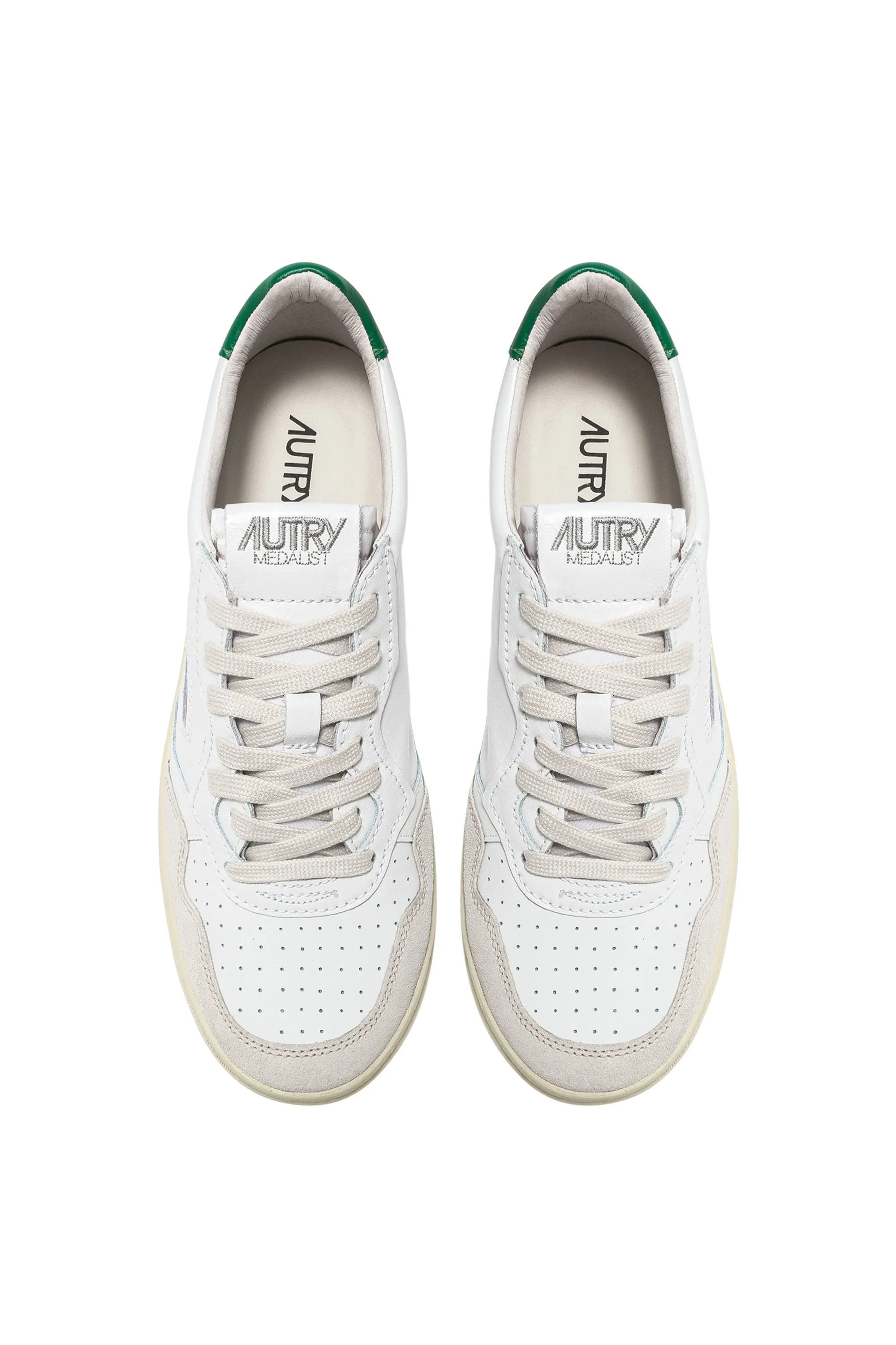 Autry Sneakers Medalist Low Man Leat Suede Bianco Uomo