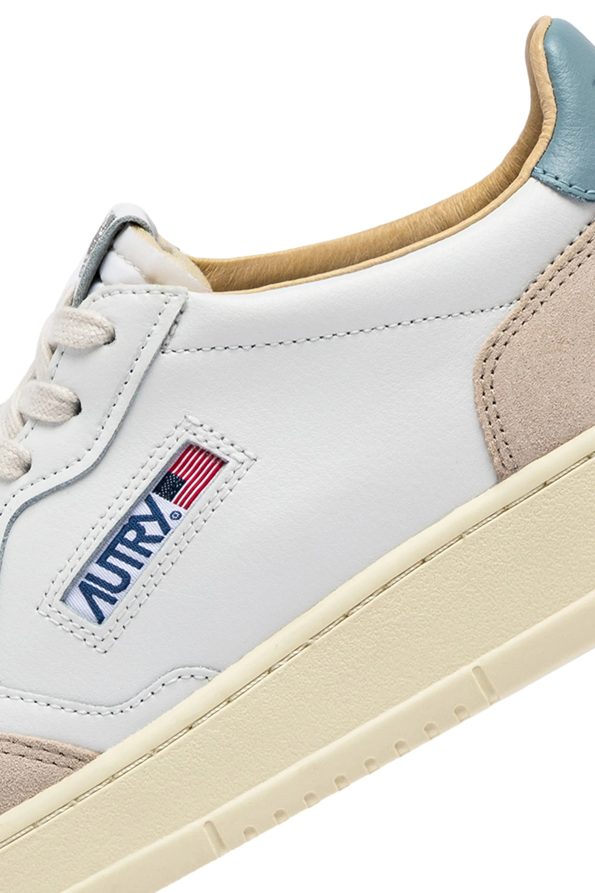 Autry Sneakers Medalist Low Man Leat Suede Bianco Uomo