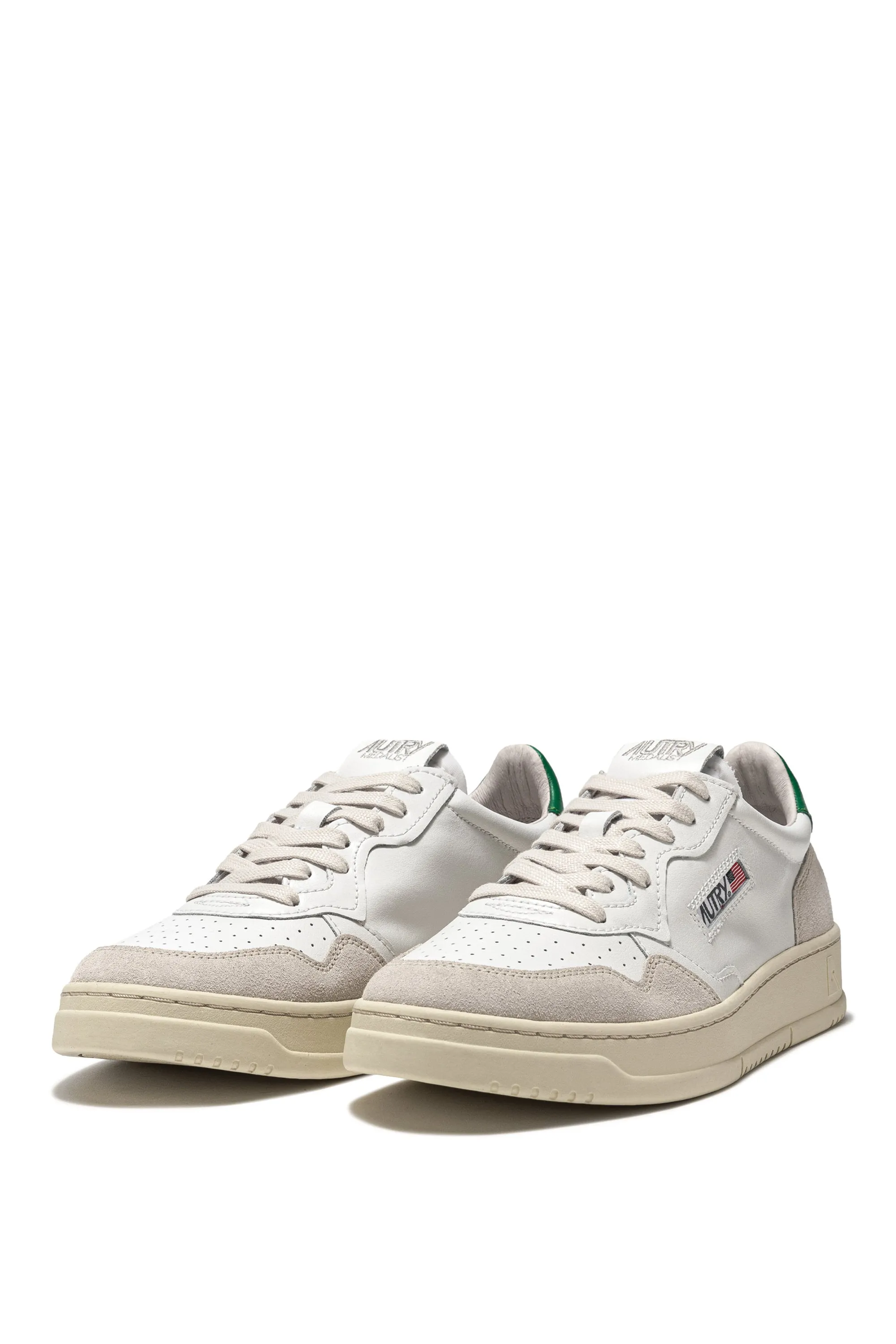Autry Sneakers Medalist Low Man Leat Suede Bianco Uomo