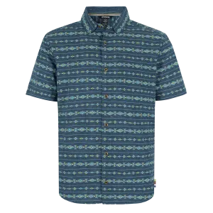 Bagmati Stripe Short Sleeve Shirt - Neelo Blue