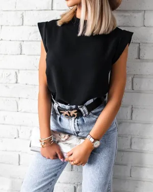 Be Elegant Lady Cozy Blouse Shirt - Black