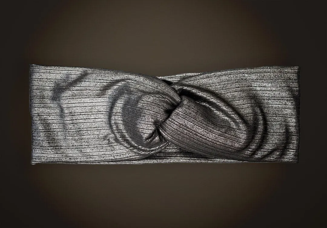 Black Shimmer Metallic Headband