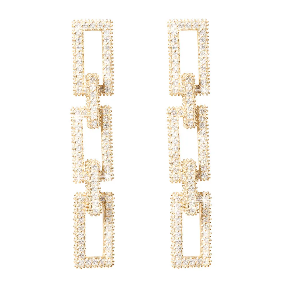 Block Link Earrings