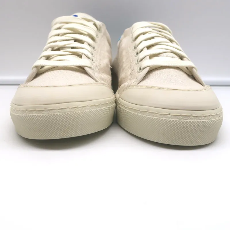 BluScarpa La Tennis 16 Low Top Sneakers Cream Canvas & Blue Suede Size 8 NEW