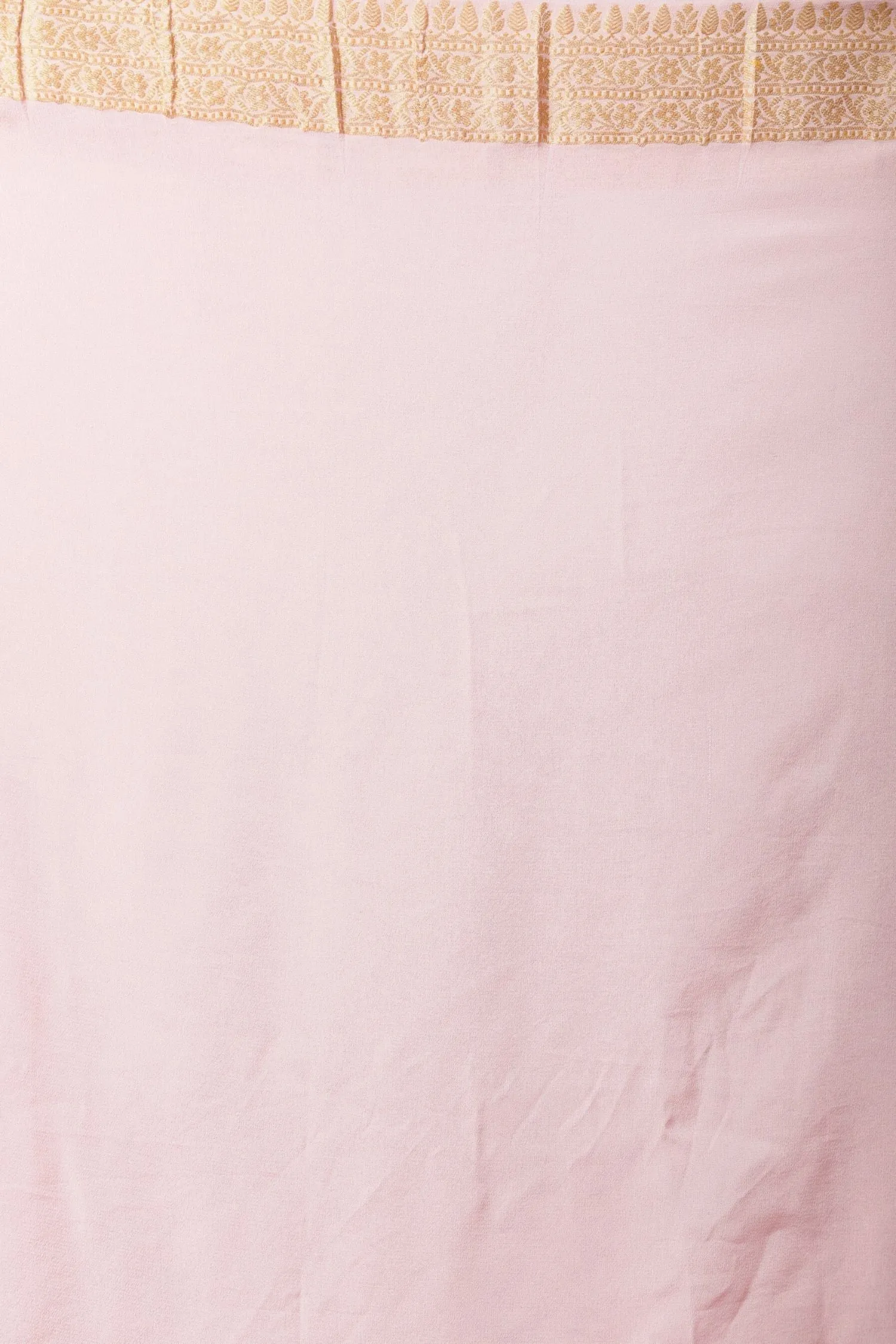 Blush pink Benarasi Georgette Saree