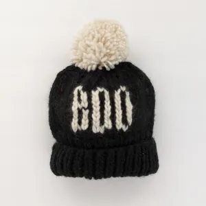 Boo Hand Knit Halloween Beanie Hat 6/24M