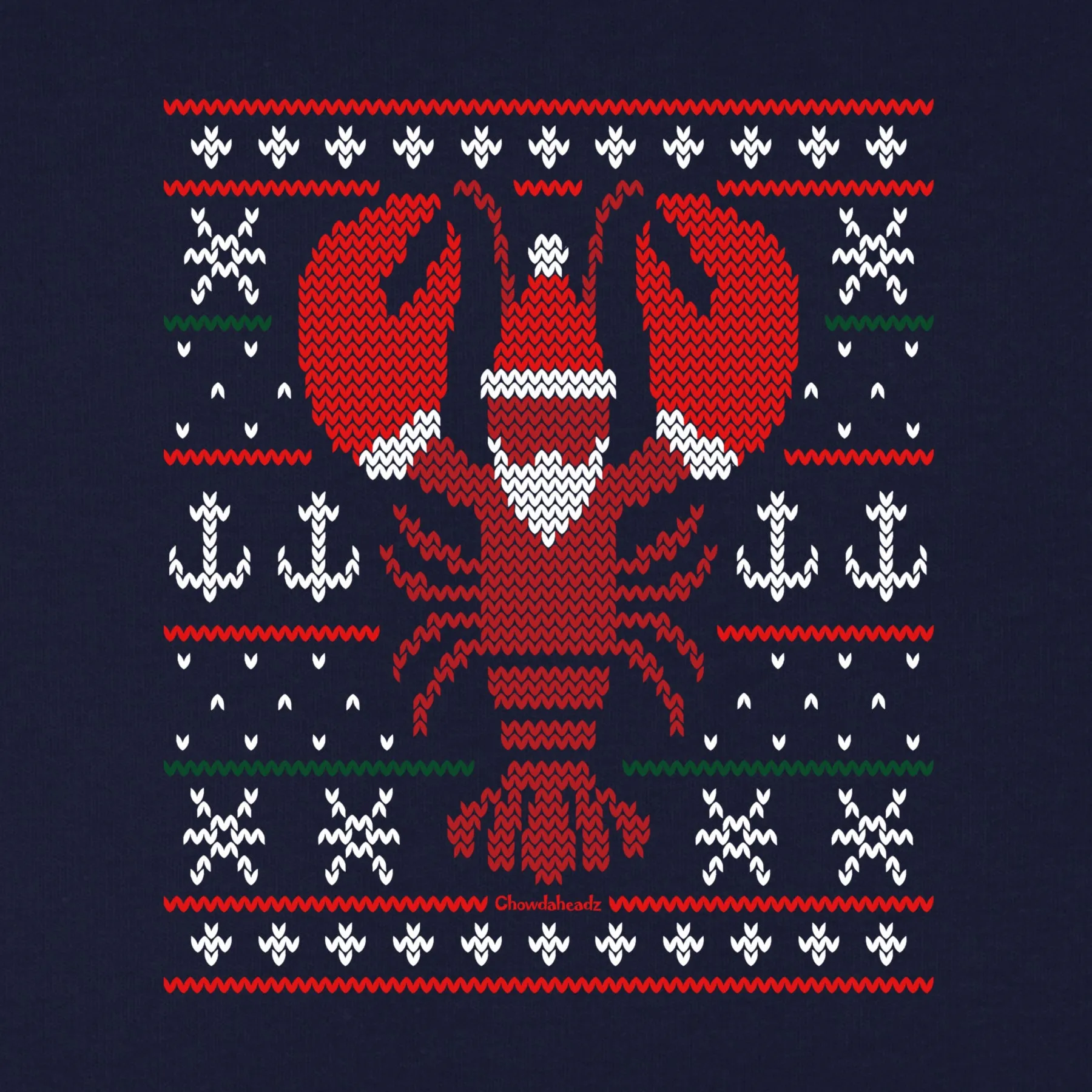 Boston Lobstah Ugly Holiday Youth Hoodie
