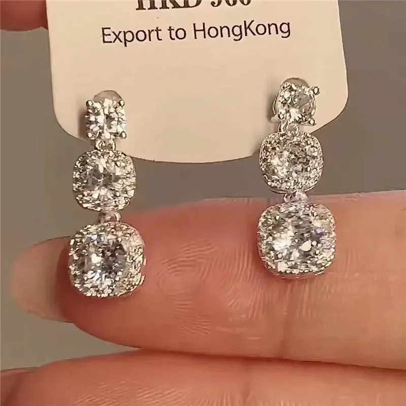 Bow Pendant Gold Plated Earrings