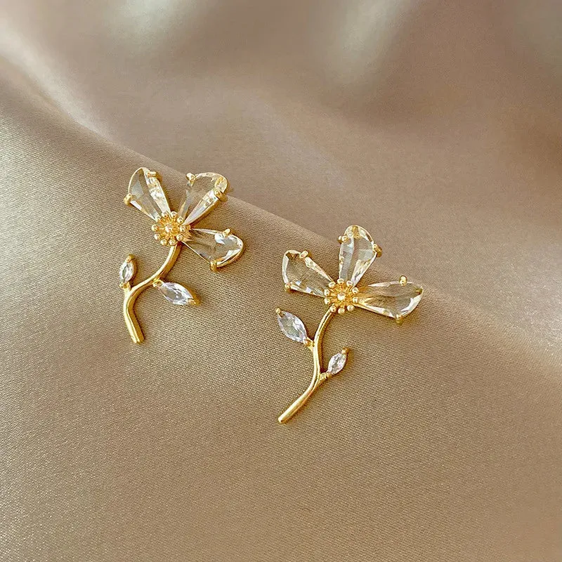 Bow Pendant Gold Plated Earrings