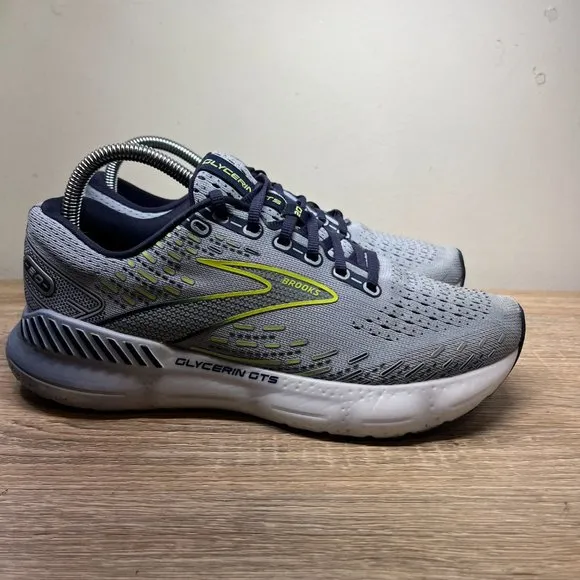 Brooks‎ Glycerin GTS 20 Womens Shoes Blue Gray Athletic Running Sneakers Size 9