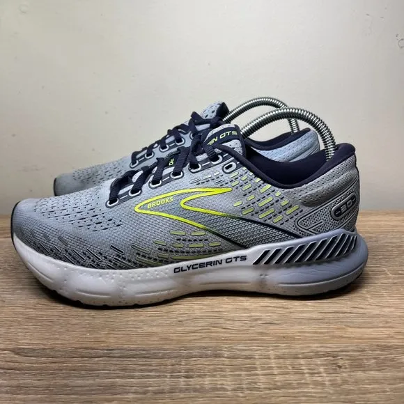 Brooks‎ Glycerin GTS 20 Womens Shoes Blue Gray Athletic Running Sneakers Size 9