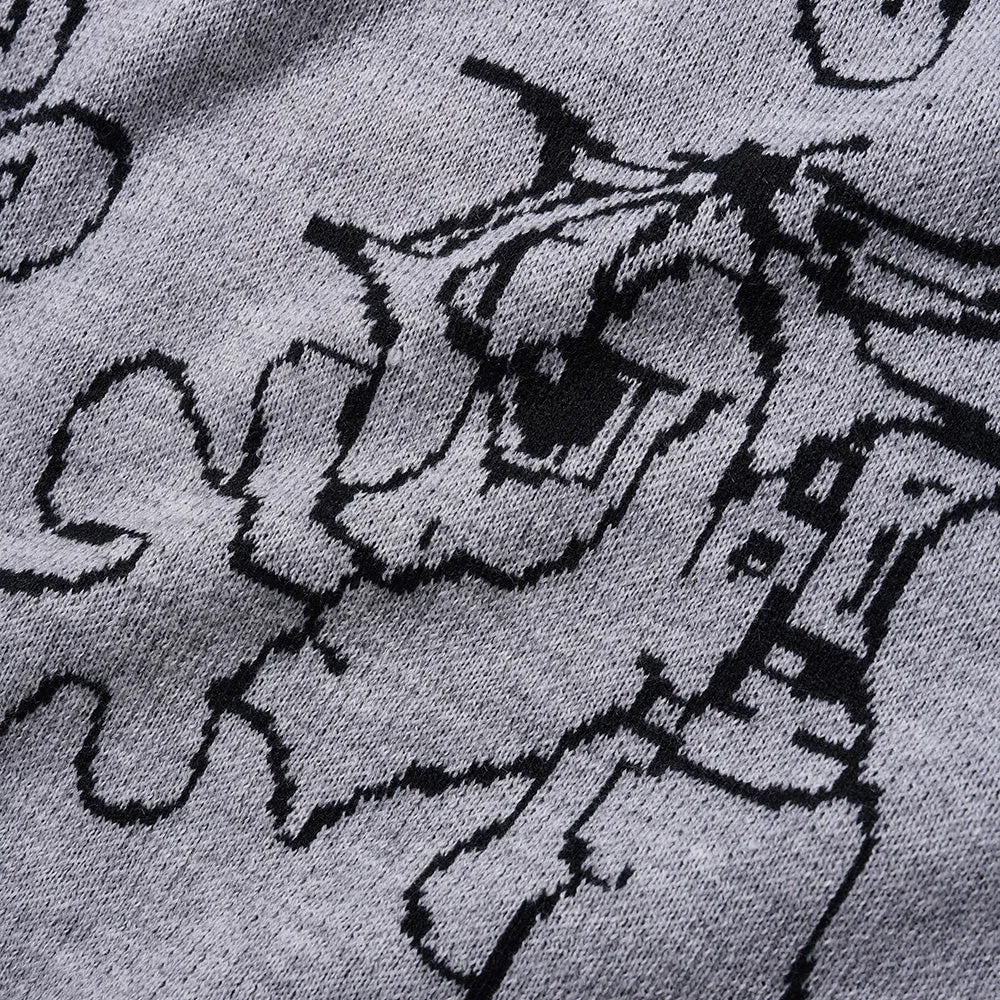 Butter Goods Spray Knit Sweater Grey
