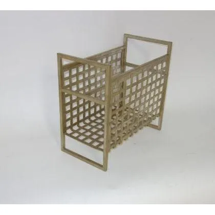 Champagne Silver Woven Magazine Holder