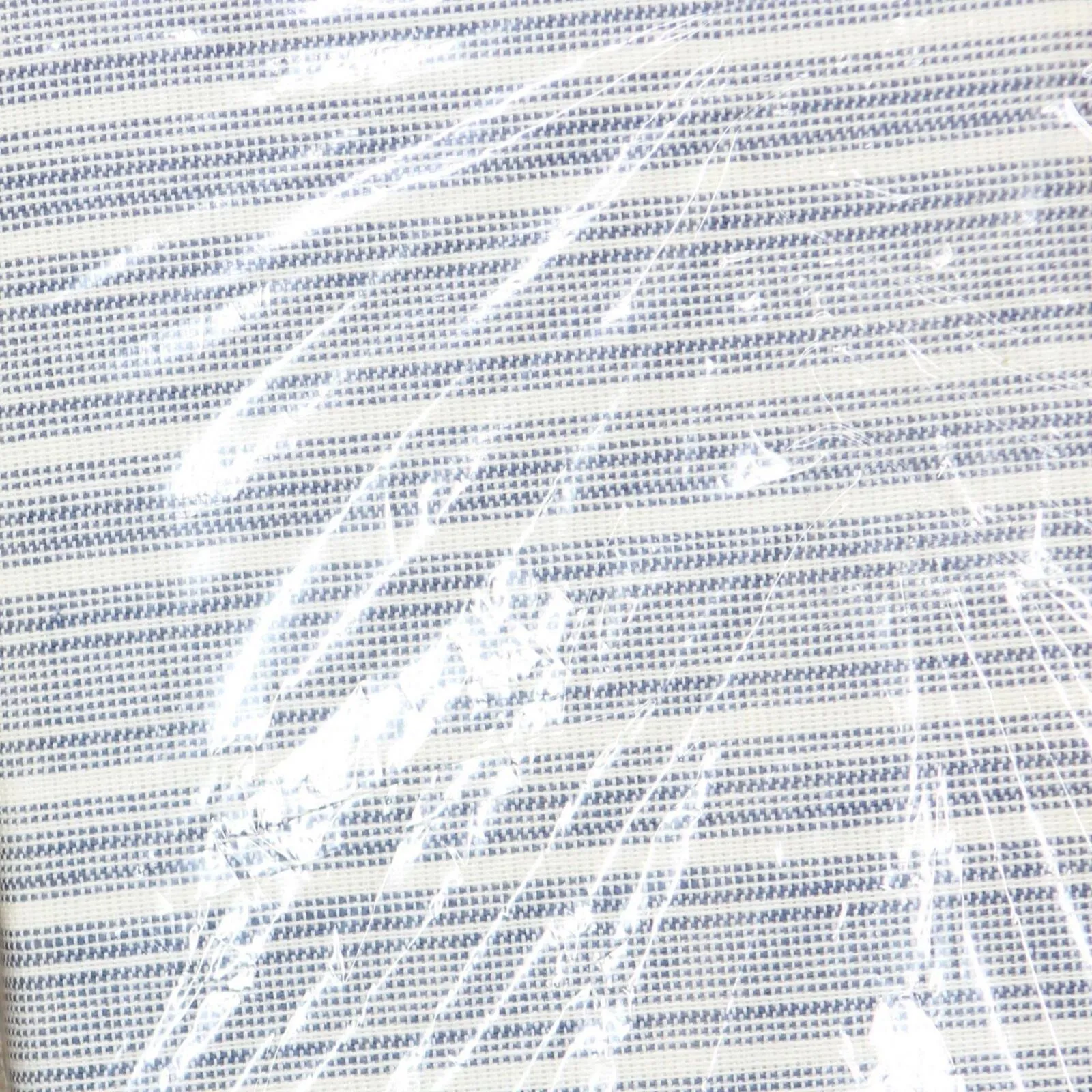 CHF Semi-Sheer Cargo Stripe Grommet Window Curtain Panels Blue 50" x 84"