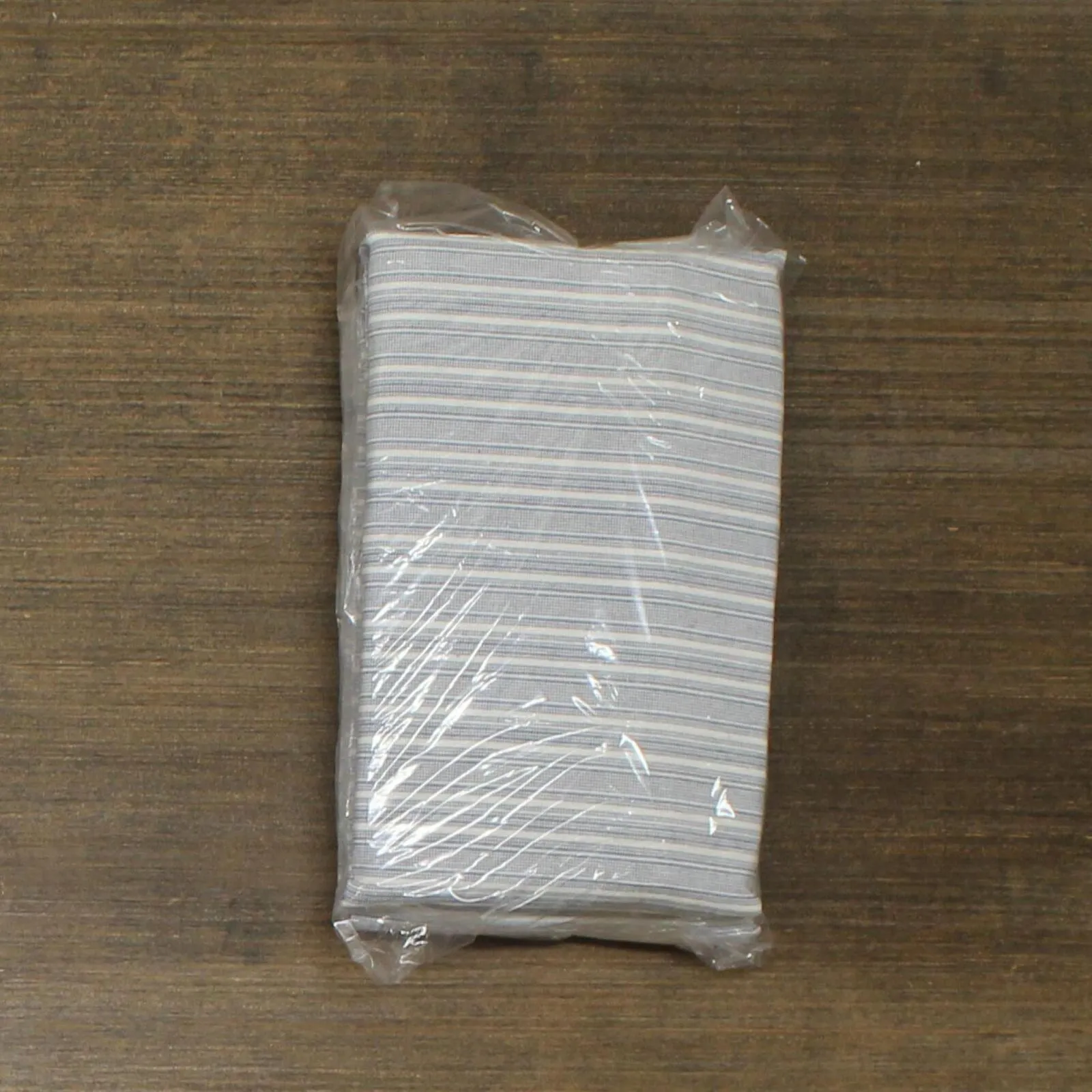 CHF Semi-Sheer Cargo Stripe Grommet Window Curtain Panels Blue 50" x 84"