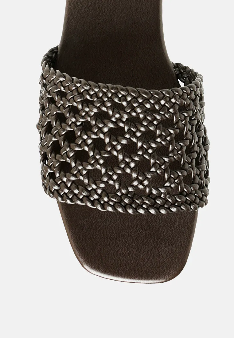 Chiara Woven Strap Slip-On Flats By Ruw