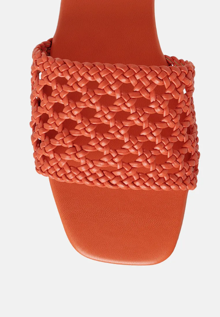 Chiara Woven Strap Slip-On Flats By Ruw