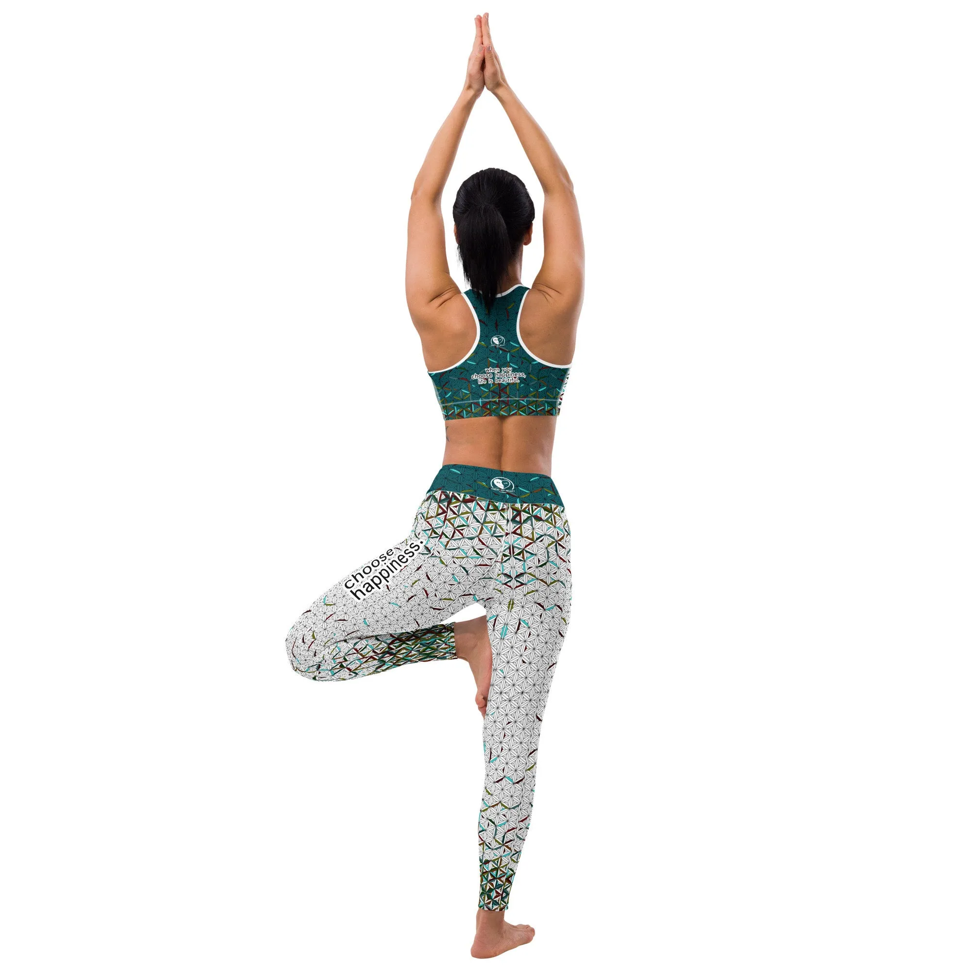 Choose Happiness - Yoga Running Workout Leggings
