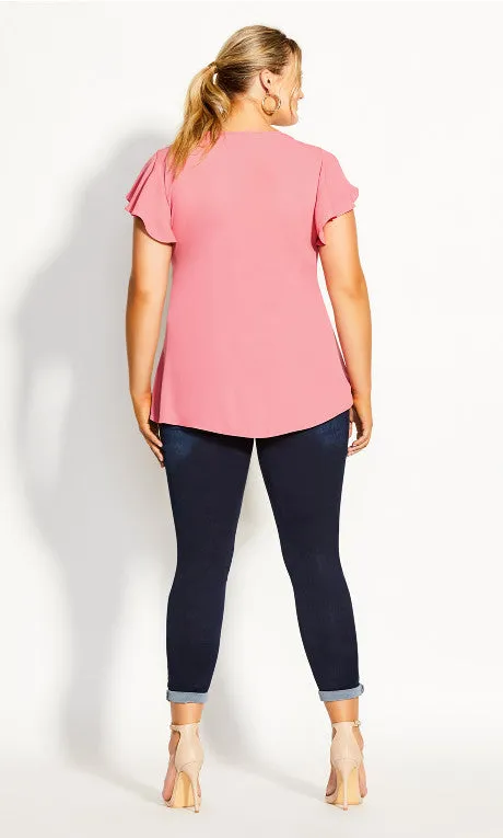 Citi Chic Zip Fling Top - Various Colours
