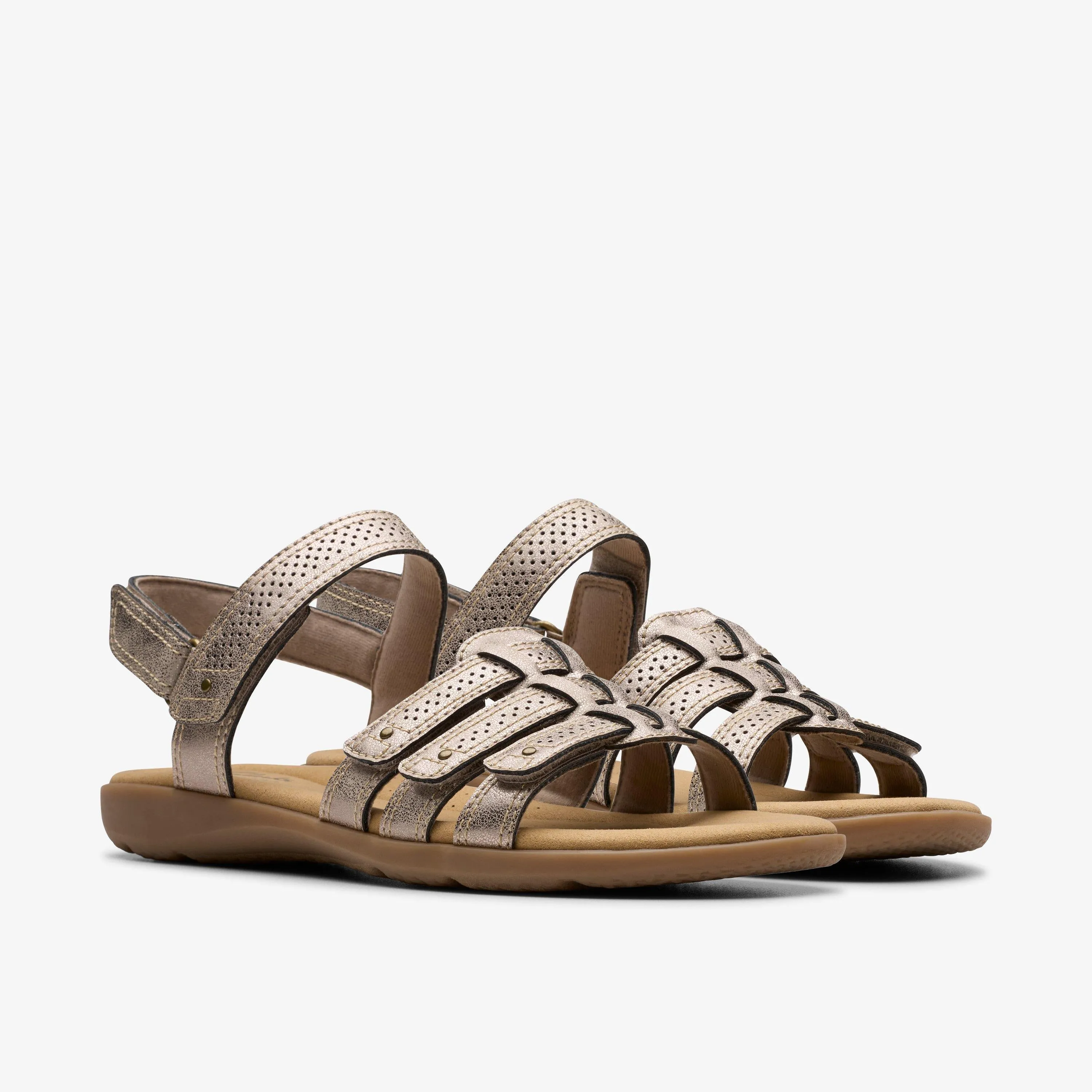 Clarks Women's Elizabelle Kay Taupe Metallic 26181579