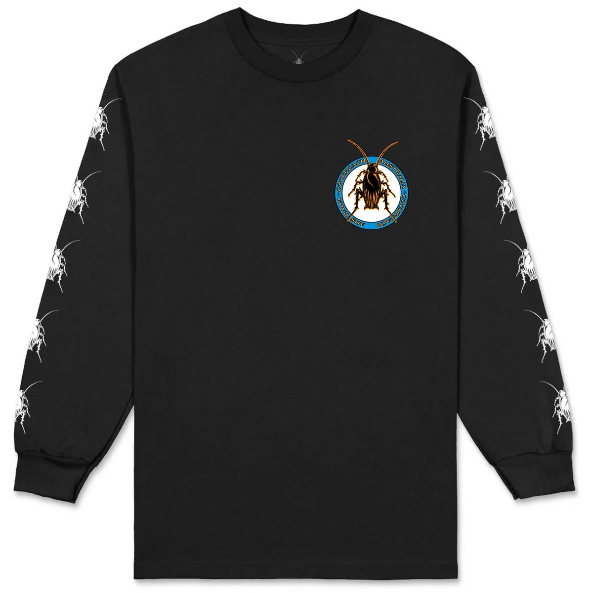 Cockroach - Classic Roach Longsleeve Tee Black/Orange/Blue