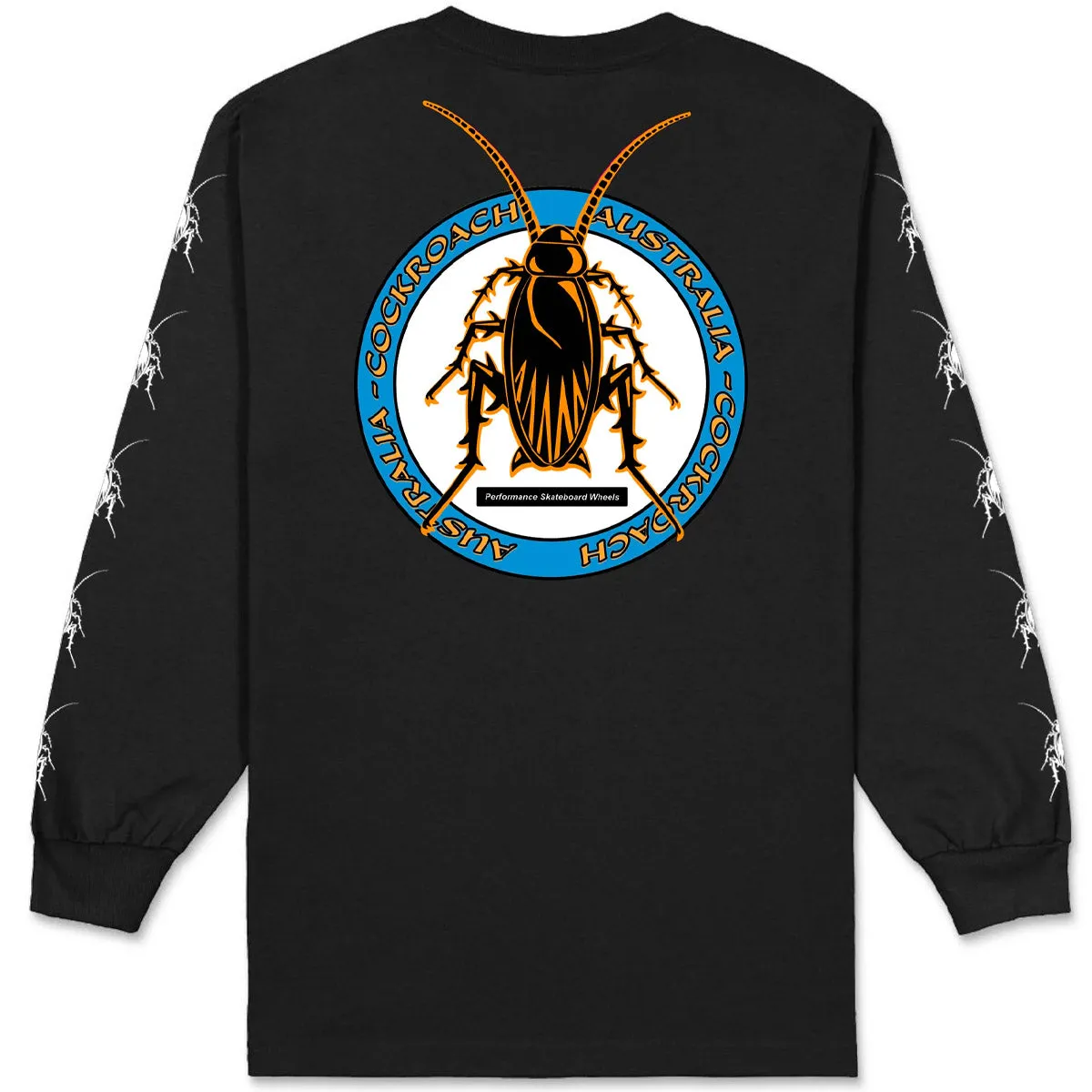 Cockroach - Classic Roach Longsleeve Tee Black/Orange/Blue